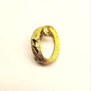 Mamselle Brushed Gold Tone Brooche